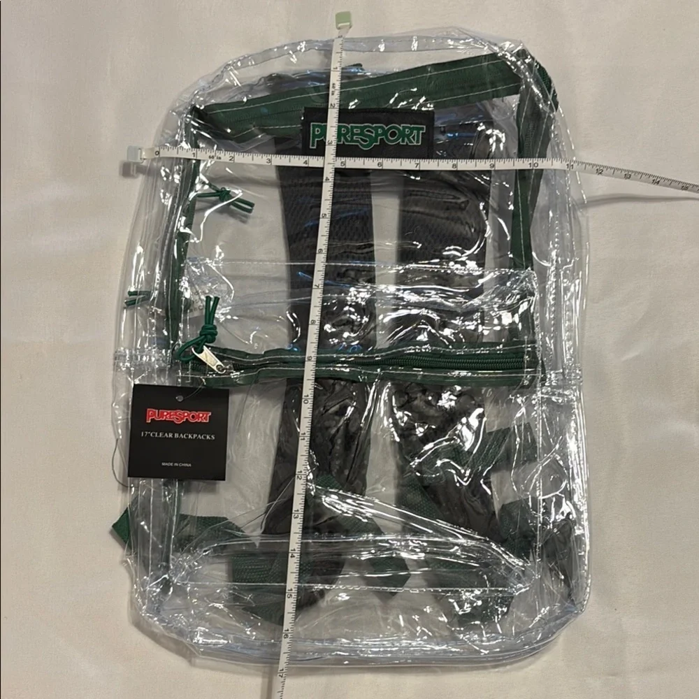 Clear Backpack Green 17